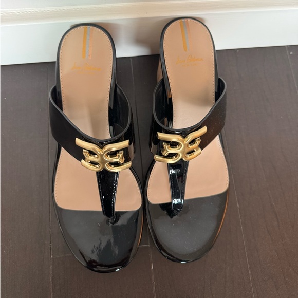 NWOT Sam Edelman Yardlie Black Wedge Sandals - Picture 3 of 5
